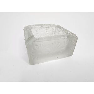 Square Glass‎ Floral Ashtray